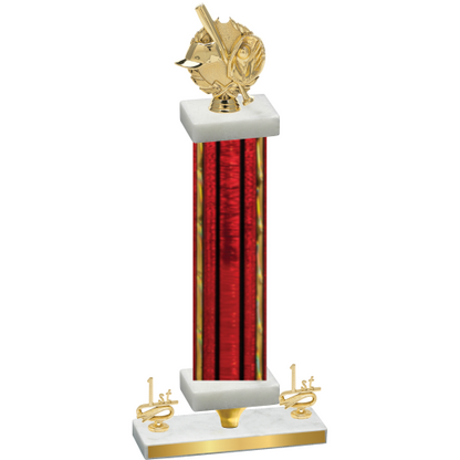 Premium Single Red Glacier First Place Baseball Trophy