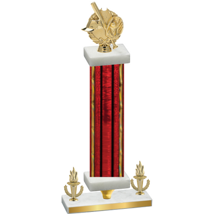 Premium Single Red Glacier Victory Baseball Trophy