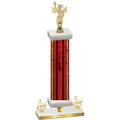 Premium Single Red Glacier Third Place Academics Trophy