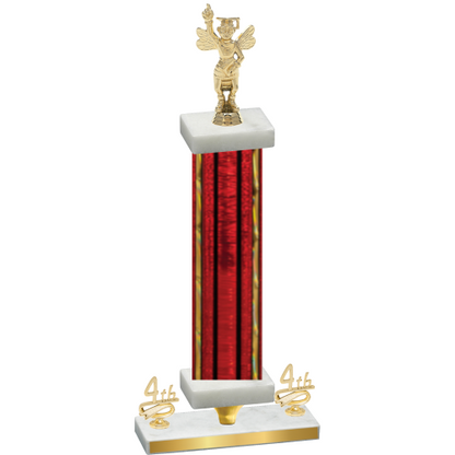 Premium Single Red Glacier Fourth Place Academics Trophy