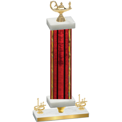 Premium Single Red Glacier First Place Academics Trophy