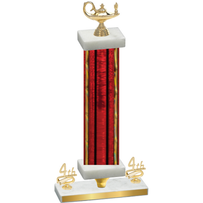 Premium Single Red Glacier Fourth Place Academics Trophy