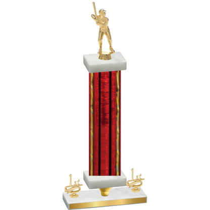 Premium Single Red Glacier First Place Baseball Trophy