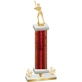 Premium Single Red Glacier Fourth Place Softball Trophy
