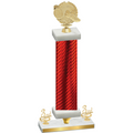 Premium Single Red Carbon Fiber Third Place Running Trophy
