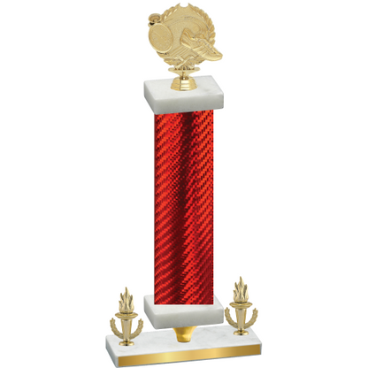 Premium Single Red Carbon Fiber Victory Running Trophy