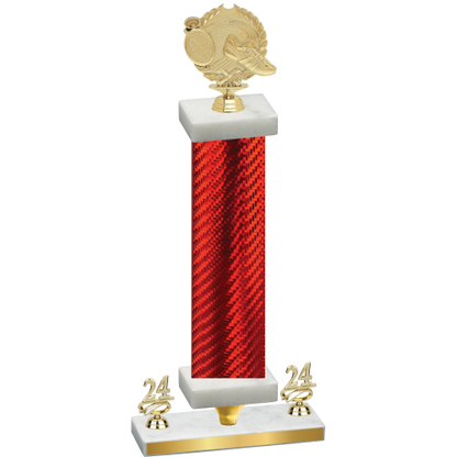 Premium Single Red Carbon Fiber Year Running Trophy