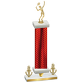 Premium Single Red Carbon Fiber Victory Tennis Trophy
