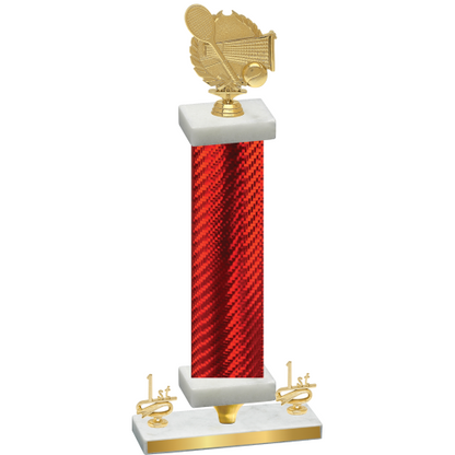 Premium Single Red Carbon Fiber First Place Tennis Trophy