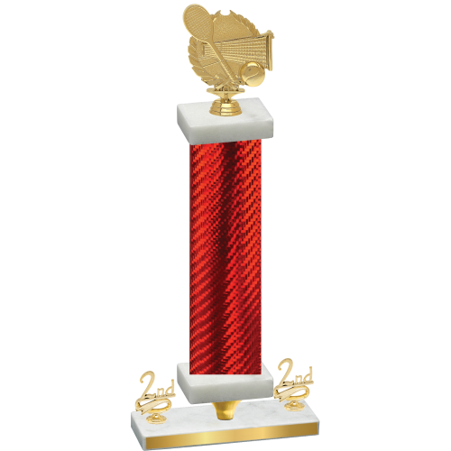 Premium Single Red Carbon Fiber Second Place Tennis Trophy