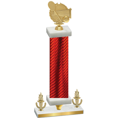 Premium Single Red Carbon Fiber Victory Tennis Trophy