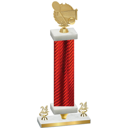 Premium Single Red Carbon Fiber Year Tennis Trophy