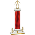 Premium Single Red Carbon Fiber Victory Wrestling Trophy