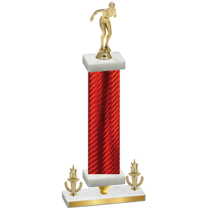 Premium Single Red Carbon Fiber Victory Tennis Trophy