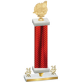 Premium Single Red Carbon Fiber Year Swimming Trophy