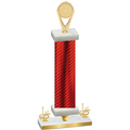 Premium Single Red Carbon Fiber First Place Insert Trophy
