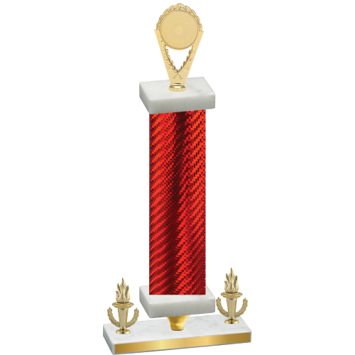 Premium Single Red Carbon Fiber Victory Insert Trophy