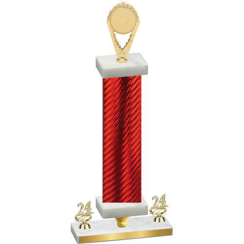 Premium Single Red Carbon Fiber Year Insert Trophy