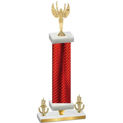 Premium Single Red Carbon Fiber Victory Victory Trophy