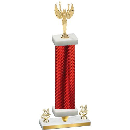 Premium Single Red Carbon Fiber Year Victory Trophy