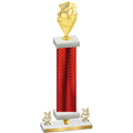 Premium Single Red Carbon Fiber Year Pickleball Trophy
