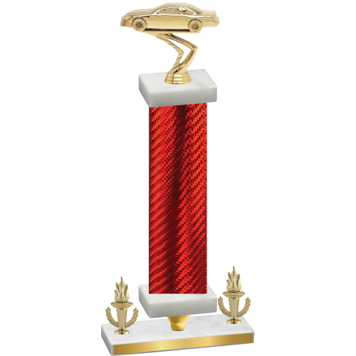 Premium Single Red Carbon Fiber Victory Cars Trophy