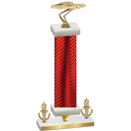 Premium Single Red Carbon Fiber Victory Cars Trophy