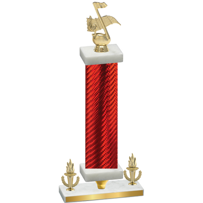 Premium Single Red Carbon Fiber Victory Music Trophy