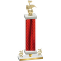 Premium Single Red Carbon Fiber Year Music Trophy