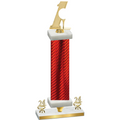 Premium Single Red Carbon Fiber Year Golf Trophy