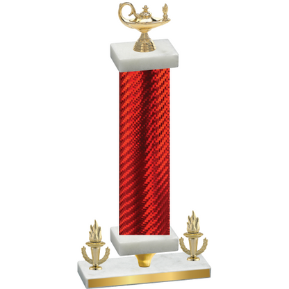 Premium Single Red Carbon Fiber Victory Academics Trophy