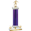 Premium Single Purple Carbon Fiber First Place Soccer Trophy