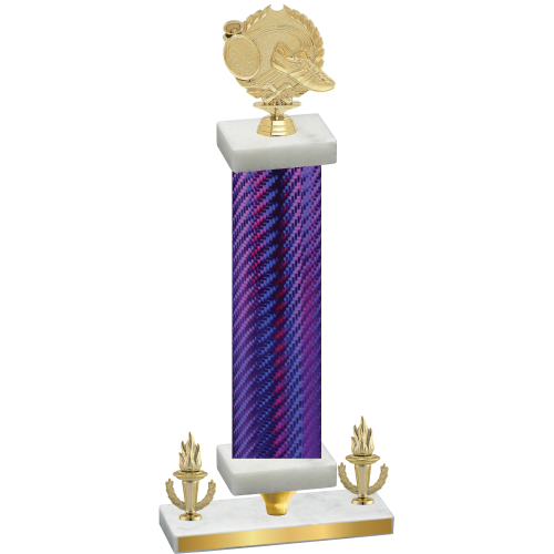 Premium Single Purple Carbon Fiber Victory Running Trophy