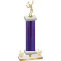 Premium Single Purple Carbon Fiber Third Place Tennis Trophy