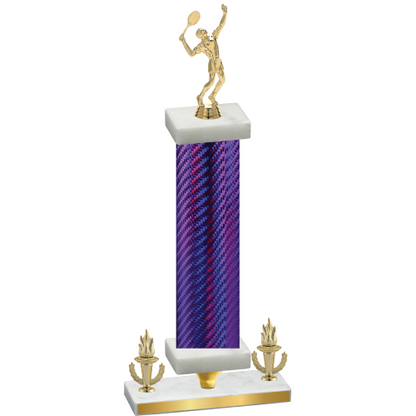 Premium Single Purple Carbon Fiber Victory Tennis Trophy