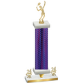 Premium Single Purple Carbon Fiber Year Tennis Trophy