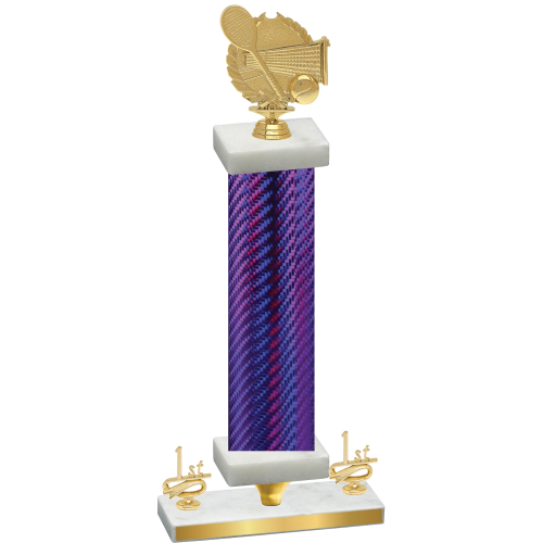 Premium Single Purple Carbon Fiber First Place Tennis Trophy