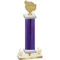 Premium Single Purple Carbon Fiber Third Place Tennis Trophy