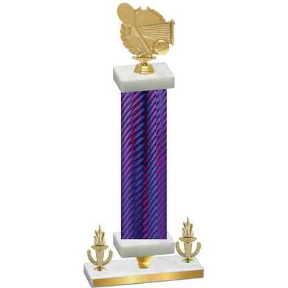 Premium Single Purple Carbon Fiber Victory Tennis Trophy