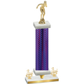 Premium Single Purple Carbon Fiber Third Place Tennis Trophy