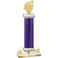Premium Single Purple Carbon Fiber First Place Swimming Trophy