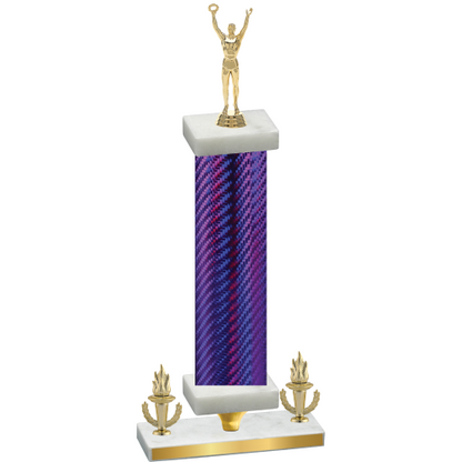 Premium Single Purple Carbon Fiber Victory Victory Trophy