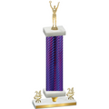 Premium Single Purple Carbon Fiber Year Victory Trophy