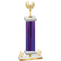 Premium Single Purple Carbon Fiber Fourth Place Victory Trophy