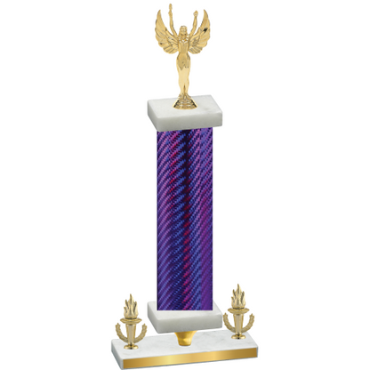 Premium Single Purple Carbon Fiber Victory Victory Trophy