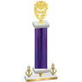 Premium Single Purple Carbon Fiber Victory Pickleball Trophy