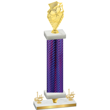 Premium Single Purple Carbon Fiber First Place Pickleball Trophy