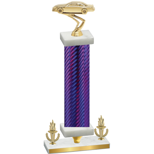 Premium Single Purple Carbon Fiber Victory Cars Trophy