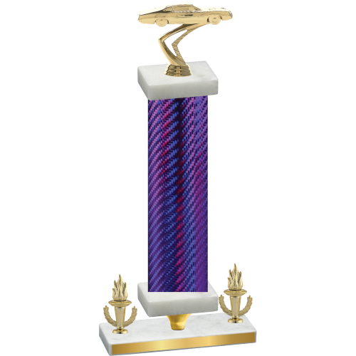 Premium Single Purple Carbon Fiber Victory Cars Trophy