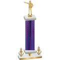 Premium Single Purple Carbon Fiber Victory Shooter Trophy